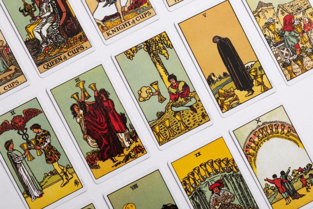 Cartas de tarot alineadas